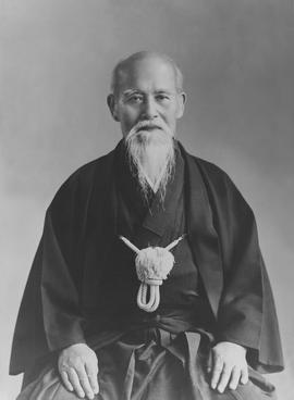 Morihei Ueshiba O-Sensei formal portrait